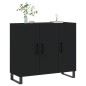 vidaXL Sideboard Schwarz 90x34x80 cm Holzwerkstoff vidaXL Sideboard Schwarz 90x34x80 cm Holzwerkstoff