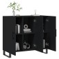 vidaXL Sideboard Schwarz 90x34x80 cm Holzwerkstoff vidaXL Sideboard Schwarz 90x34x80 cm Holzwerkstoff