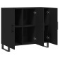 vidaXL Sideboard Schwarz 90x34x80 cm Holzwerkstoff vidaXL Sideboard Schwarz 90x34x80 cm Holzwerkstoff