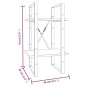 vidaXL Bücherregal 2 Fächer Räuchereiche 40x30x70 cm Holzwerkstoff vidaXL Bücherregal 2 Fächer Räuchereiche 40x30x70 cm Holzwerkstoff
