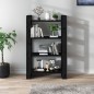 vidaXL Bücherregal/Raumteiler Schwarz 80x35x125 cm Massivholz Kiefer vidaXL Bücherregal/Raumteiler Schwarz 80x35x125 cm Massivholz Kiefer