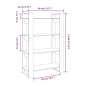 vidaXL Bücherregal/Raumteiler Schwarz 80x35x125 cm Massivholz Kiefer vidaXL Bücherregal/Raumteiler Schwarz 80x35x125 cm Massivholz Kiefer