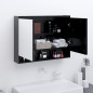vidaXL Spiegelschrank fürs Bad 80x15x60 cm MDF Anthrazit vidaXL Spiegelschrank fürs Bad 80x15x60 cm MDF Anthrazit