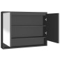 vidaXL Spiegelschrank fürs Bad 80x15x60 cm MDF Anthrazit vidaXL Spiegelschrank fürs Bad 80x15x60 cm MDF Anthrazit