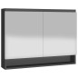 vidaXL Spiegelschrank fürs Bad 80x15x60 cm MDF Anthrazit vidaXL Spiegelschrank fürs Bad 80x15x60 cm MDF Anthrazit