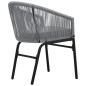 vidaXL 3-tlg. Bistro-Set mit Kissen PE-Rattan Grau vidaXL 3-tlg. Bistro-Set mit Kissen PE-Rattan Grau