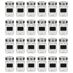 vidaXL Vorratsgläser mit Aufkleber 24 Stk. 300 ml