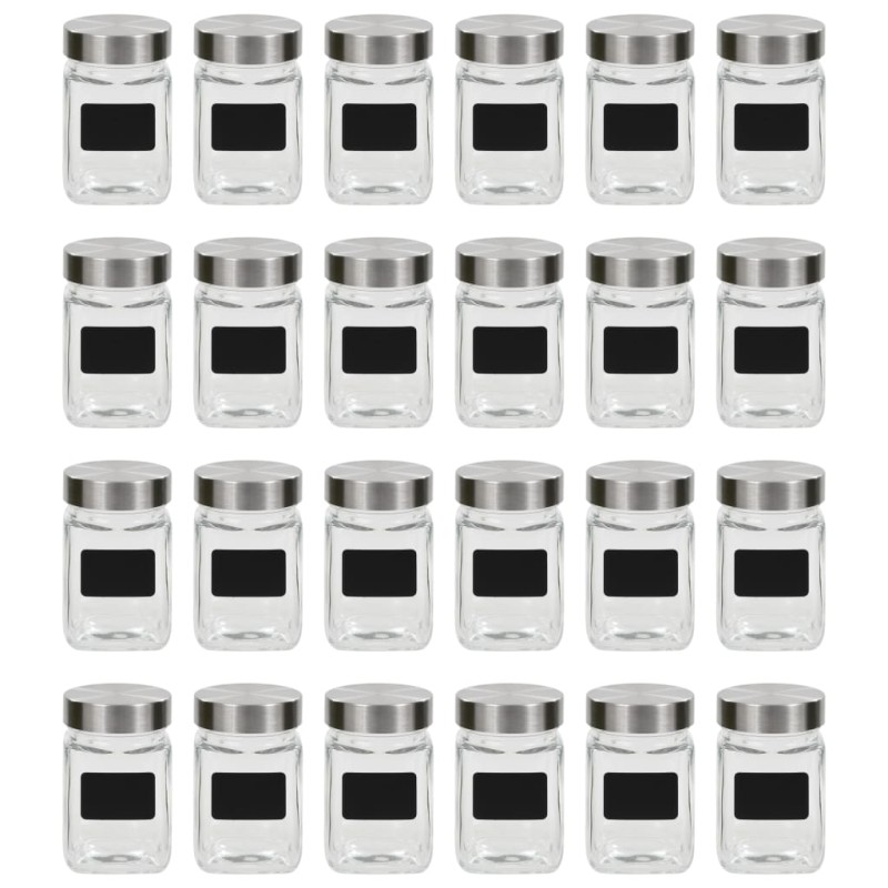 vidaXL Vorratsgläser mit Aufkleber 24 Stk. 300 ml vidaXL Vorratsgläser mit Aufkleber 24 Stk. 300 ml