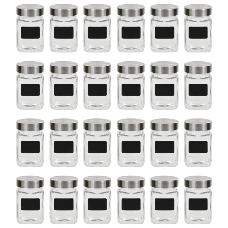 vidaXL Vorratsgläser mit Aufkleber 24 Stk. 300 ml