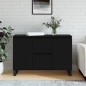 vidaXL Sideboard Schwarz 104x35x70 cm Holzwerkstoff vidaXL Sideboard Schwarz 104x35x70 cm Holzwerkstoff