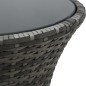 vidaXL 3-tlg. Bistro-Set mit Auflagen Poly Rattan Grau vidaXL 3-tlg. Bistro-Set mit Auflagen Poly Rattan Grau