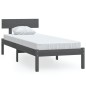 vidaXL Massivholzbett Grau Kiefer 90x190 cm vidaXL Massivholzbett Grau Kiefer 90x190 cm