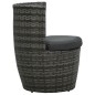 vidaXL 3-tlg. Bistro-Set mit Auflagen Poly Rattan Grau vidaXL 3-tlg. Bistro-Set mit Auflagen Poly Rattan Grau