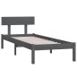 vidaXL Massivholzbett Grau Kiefer 90x190 cm vidaXL Massivholzbett Grau Kiefer 90x190 cm