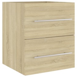 vidaXL Waschbeckenunterschrank Sonoma-Eiche 41x38,5x48cm Holzwerkstoff
