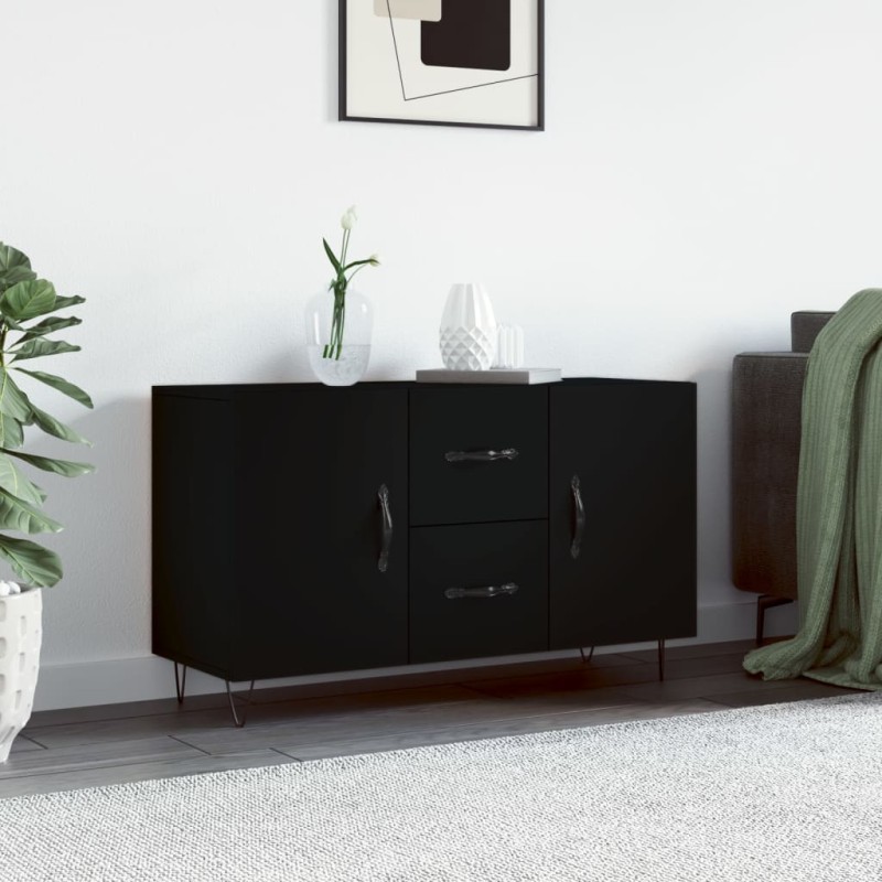 vidaXL Sideboard Schwarz 100x36x60 cm Holzwerkstoff vidaXL Sideboard Schwarz 100x36x60 cm Holzwerkstoff