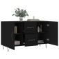 vidaXL Sideboard Schwarz 100x36x60 cm Holzwerkstoff vidaXL Sideboard Schwarz 100x36x60 cm Holzwerkstoff