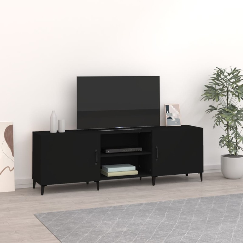 vidaXL TV-Schrank Schwarz 150x30x50 cm Holzwerkstoff vidaXL TV-Schrank Schwarz 150x30x50 cm Holzwerkstoff