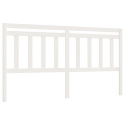 vidaXL Kopfteil Weiß 206x4x100 cm Massivholz Kiefer