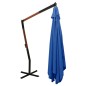 vidaXL Ampelschirm mit Holzmast 400x300 cm Azurblau vidaXL Ampelschirm mit Holzmast 400x300 cm Azurblau