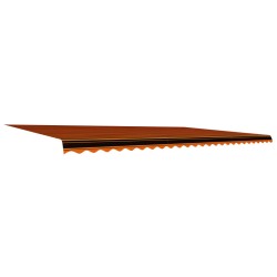 vidaXL Markisenbespannung Canvas Orange & Braun 600 x 300 cm