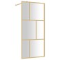 vidaXL Duschwand für Begehbare Dusche mit ESG Klarglas Golden 90x195cm vidaXL Duschwand für Begehbare Dusche mit ESG Klarglas Golden 90x195cm