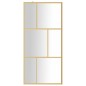 vidaXL Duschwand für Begehbare Dusche mit ESG Klarglas Golden 90x195cm vidaXL Duschwand für Begehbare Dusche mit ESG Klarglas Golden 90x195cm