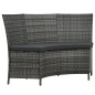 7-tlg. Garten-Essgruppe mit Auflagen Poly Rattan Grau 7-tlg. Garten-Essgruppe mit Auflagen Poly Rattan Grau
