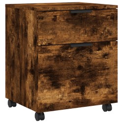 vidaXL Mobiler Aktenschrank mit Rollen Räuchereiche 45x38x54 cm