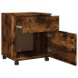 vidaXL Mobiler Aktenschrank mit Rollen Räuchereiche 45x38x54 cm vidaXL Mobiler Aktenschrank mit Rollen Räuchereiche 45x38x54 cm
