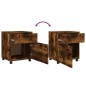 vidaXL Mobiler Aktenschrank mit Rollen Räuchereiche 45x38x54 cm vidaXL Mobiler Aktenschrank mit Rollen Räuchereiche 45x38x54 cm