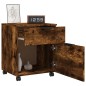 vidaXL Mobiler Aktenschrank mit Rollen Räuchereiche 45x38x54 cm vidaXL Mobiler Aktenschrank mit Rollen Räuchereiche 45x38x54 cm