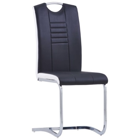 vidaXL Freischwinger 2 Stk. Schwarz Kunstleder 