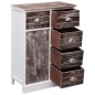 vidaXL Sideboard mit 10 Schubladen Braun 113 x 30 x 79 cm Holz vidaXL Sideboard mit 10 Schubladen Braun 113 x 30 x 79 cm Holz