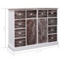 vidaXL Sideboard mit 10 Schubladen Braun 113 x 30 x 79 cm Holz vidaXL Sideboard mit 10 Schubladen Braun 113 x 30 x 79 cm Holz