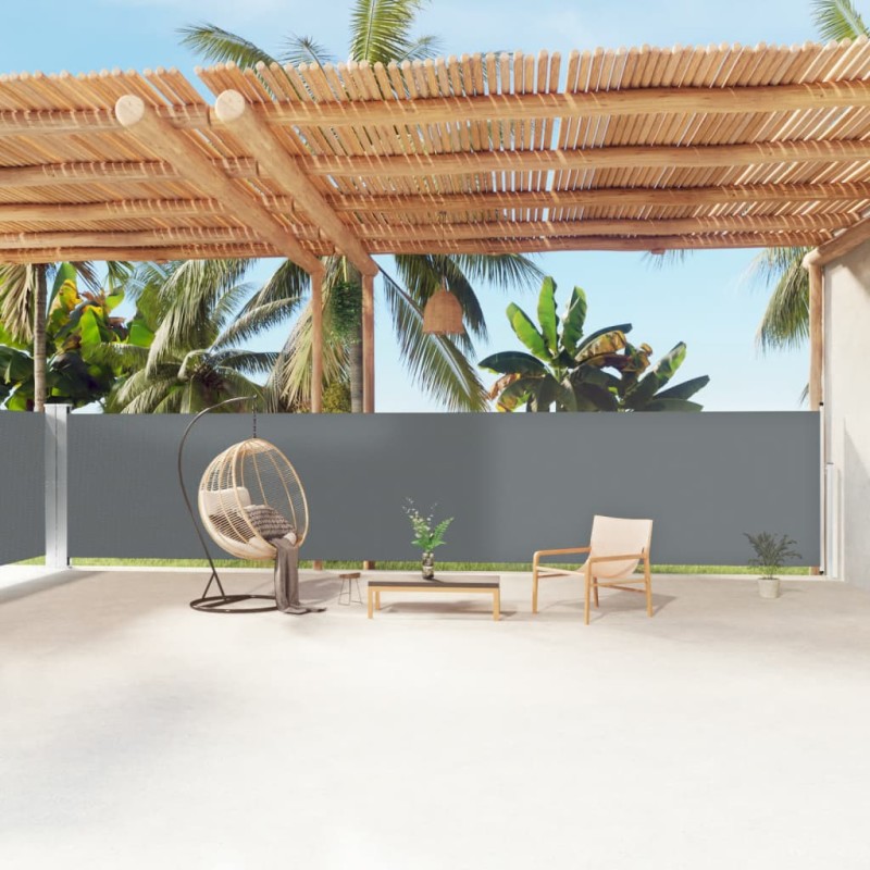 vidaXL Seitenmarkise Ausziehbar Anthrazit 160x1200 cm vidaXL Seitenmarkise Ausziehbar Anthrazit 160x1200 cm