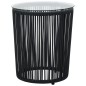 3-tlg. Bistro-Set mit Kissen PE-Rattan Schwarz 3-tlg. Bistro-Set mit Kissen PE-Rattan Schwarz