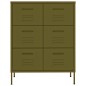 vidaXL Schubladenschrank Olivgrün 80x35x101,5 cm Stahl vidaXL Schubladenschrank Olivgrün 80x35x101,5 cm Stahl