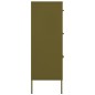vidaXL Schubladenschrank Olivgrün 80x35x101,5 cm Stahl vidaXL Schubladenschrank Olivgrün 80x35x101,5 cm Stahl