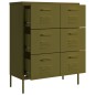 vidaXL Schubladenschrank Olivgrün 80x35x101,5 cm Stahl vidaXL Schubladenschrank Olivgrün 80x35x101,5 cm Stahl