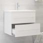 vidaXL Waschbeckenunterschrank Weiß 60x38,5x48 cm Holzwerkstoff vidaXL Waschbeckenunterschrank Weiß 60x38,5x48 cm Holzwerkstoff