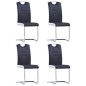 vidaXL Freischwinger 4 Stk. Schwarz Kunstleder vidaXL Freischwinger 4 Stk. Schwarz Kunstleder