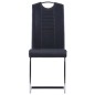 vidaXL Freischwinger 4 Stk. Schwarz Kunstleder vidaXL Freischwinger 4 Stk. Schwarz Kunstleder