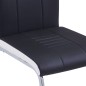 vidaXL Freischwinger 4 Stk. Schwarz Kunstleder vidaXL Freischwinger 4 Stk. Schwarz Kunstleder