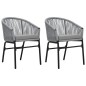 vidaXL Gartenstühle 2 Stk. Anthrazit PE-Rattan vidaXL Gartenstühle 2 Stk. Anthrazit PE-Rattan