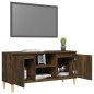 vidaXL TV-Schrank mit Massivholz-Beinen Räuchereiche 103,5x35x50 cm vidaXL TV-Schrank mit Massivholz-Beinen Räuchereiche 103,5x35x50 cm