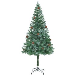 vidaXL Künstlicher Weihnachtsbaum mit Tannenzapfen 180 cm