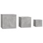 vidaXL Beistelltische 3-tlg. Betongrau Holzwerkstoff vidaXL Beistelltische 3-tlg. Betongrau Holzwerkstoff