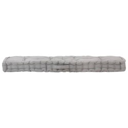 Palettenkissen Baumwolle 120×40×7 cm Grau