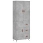 vidaXL Highboard Betongrau 69,5x34x180 cm Holzwerkstoff vidaXL Highboard Betongrau 69,5x34x180 cm Holzwerkstoff